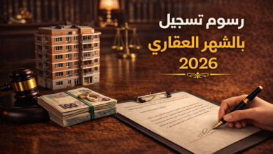 رسوم الشهر العقاري 2026
