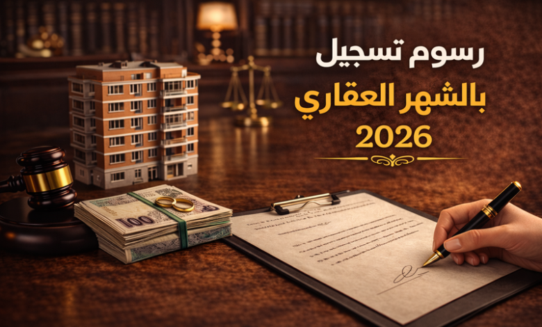 رسوم الشهر العقاري 2026